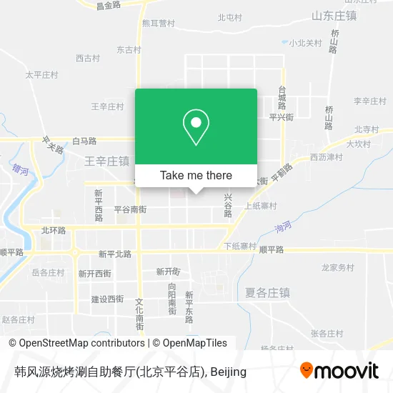 韩风源烧烤涮自助餐厅(北京平谷店) map
