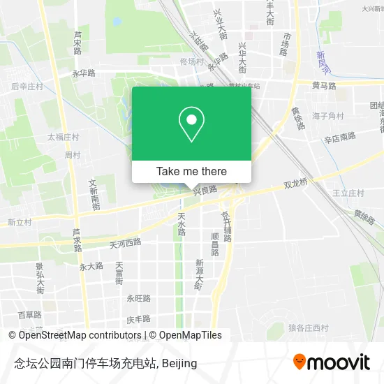 念坛公园南门停车场充电站 map