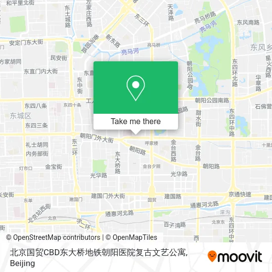 北京国贸CBD东大桥地铁朝阳医院复古文艺公寓 map