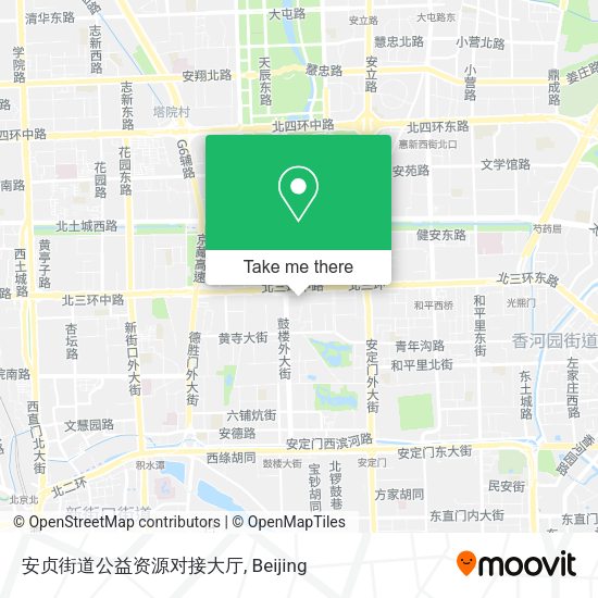 安贞街道公益资源对接大厅 map