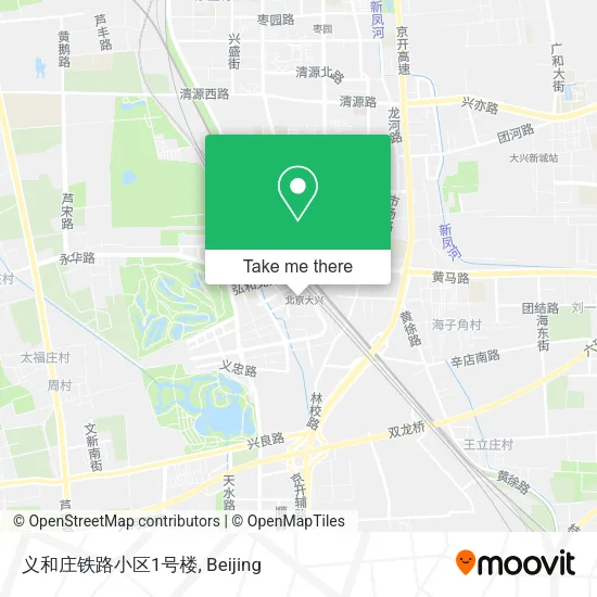 义和庄铁路小区1号楼 map