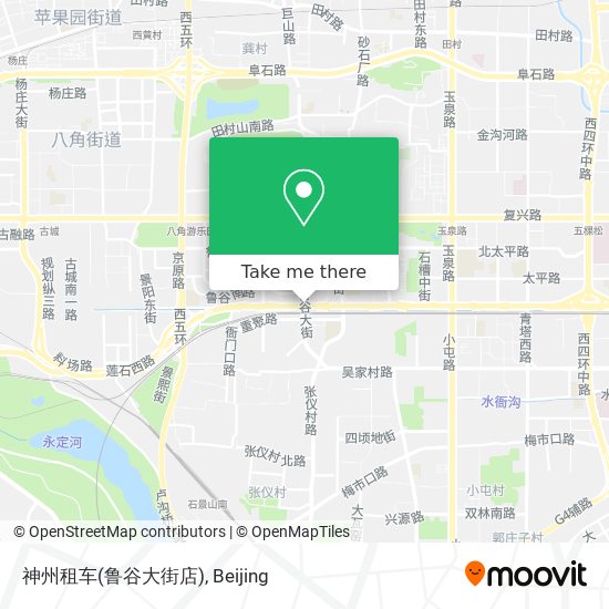 神州租车(鲁谷大街店) map