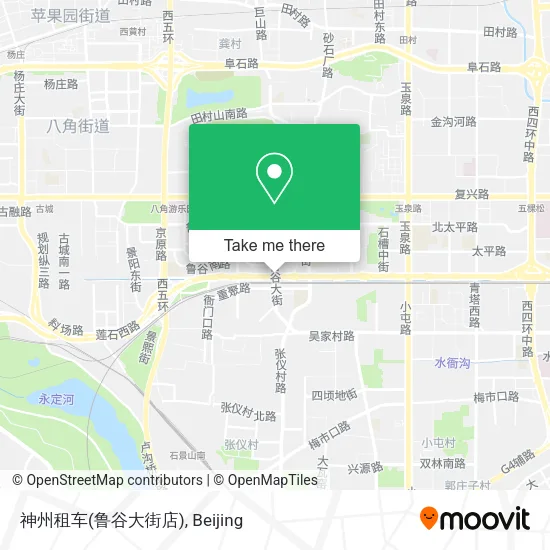 神州租车(鲁谷大街店) map