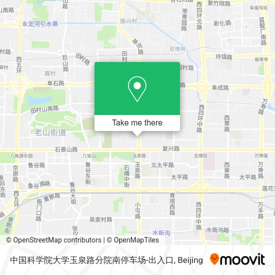 中国科学院大学玉泉路分院南停车场-出入口 map