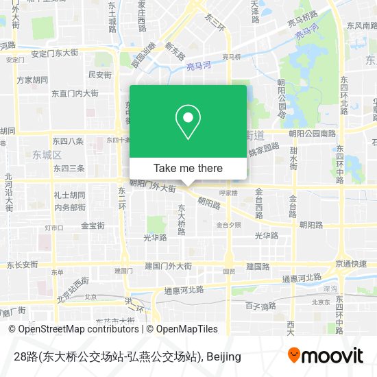 28路(东大桥公交场站-弘燕公交场站) map