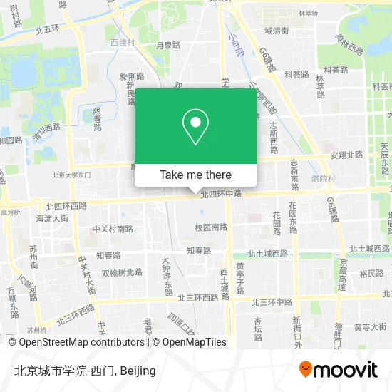 北京城市学院-西门 map