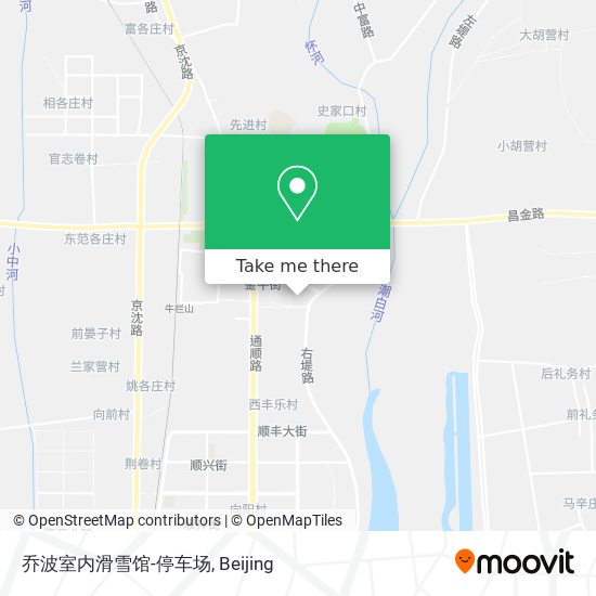 乔波室内滑雪馆-停车场 map