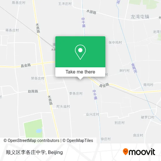 顺义区李各庄中学 map