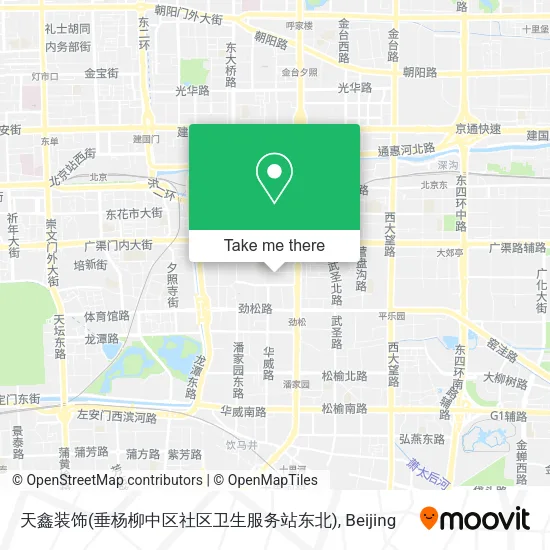 天鑫装饰(垂杨柳中区社区卫生服务站东北) map