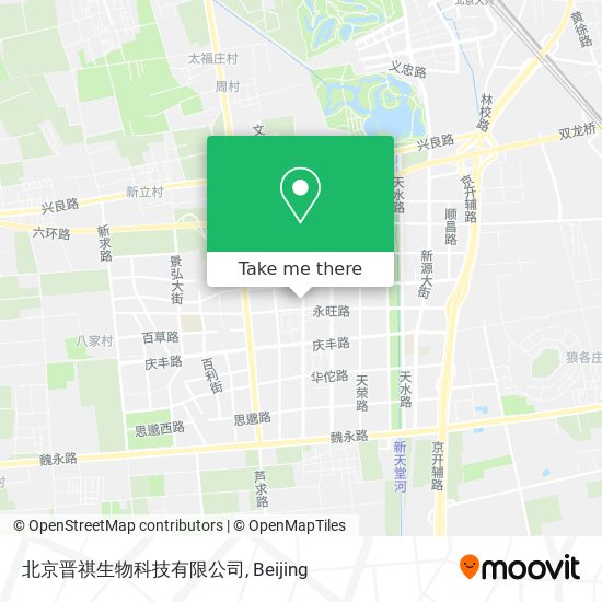 北京晋祺生物科技有限公司 map