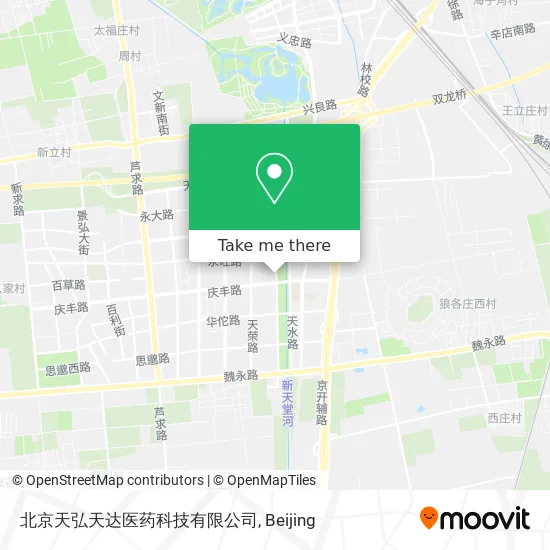 北京天弘天达医药科技有限公司 map