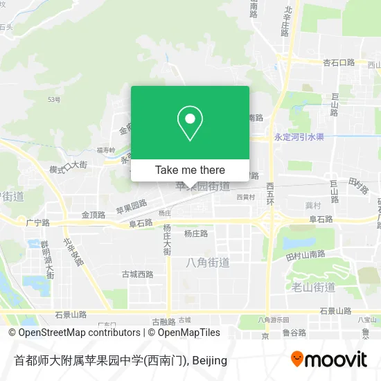 首都师大附属苹果园中学(西南门) map