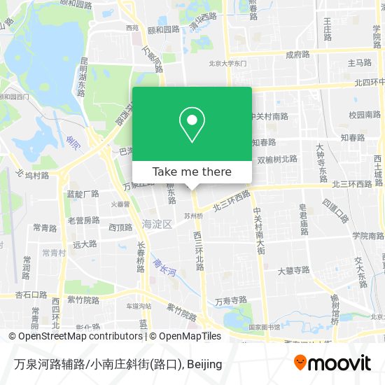 万泉河路辅路/小南庄斜街(路口) map