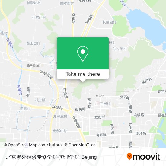 北京涉外经济专修学院-护理学院 map