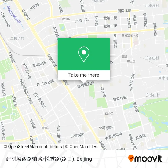 建材城西路辅路/悦秀路(路口) map