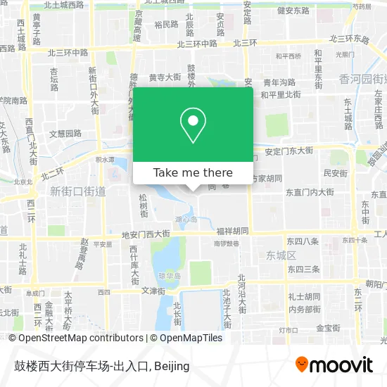 鼓楼西大街停车场-出入口 map