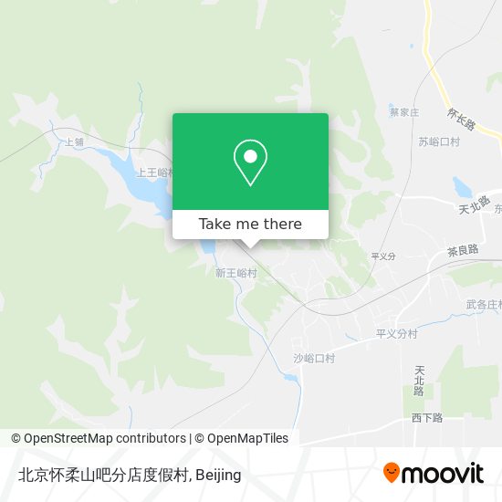 北京怀柔山吧分店度假村 map