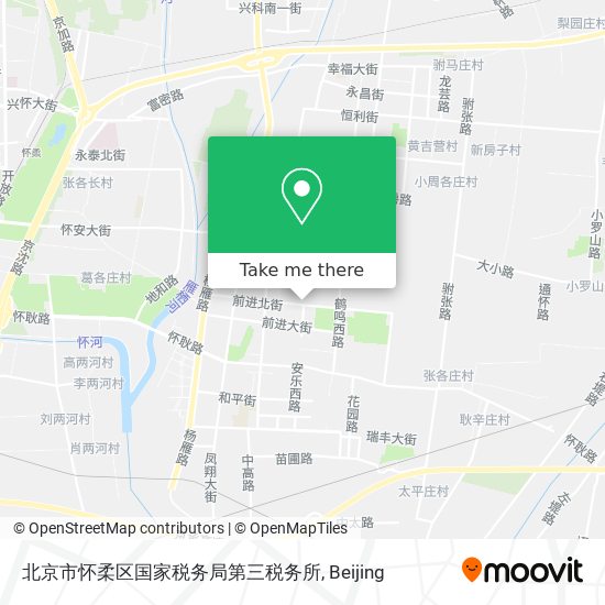 北京市怀柔区国家税务局第三税务所 map
