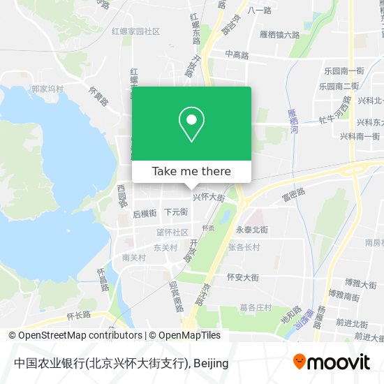 中国农业银行(北京兴怀大街支行) map