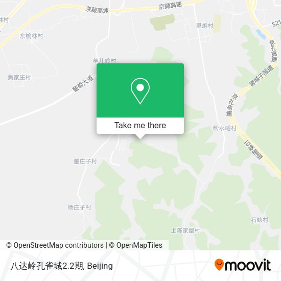 八达岭孔雀城2.2期 map