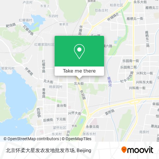 北京怀柔大星发农发地批发市场 map