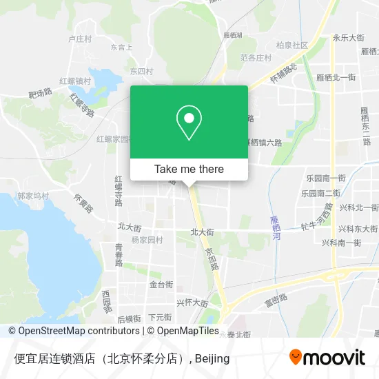 便宜居连锁酒店（北京怀柔分店） map