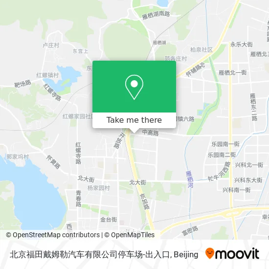北京福田戴姆勒汽车有限公司停车场-出入口 map