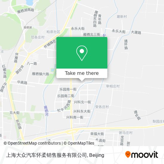 上海大众汽车怀柔销售服务有限公司 map