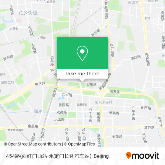 454路(西红门西站-永定门长途汽车站) map