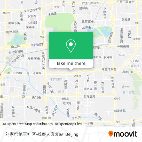 刘家窑第三社区-残疾人康复站 map