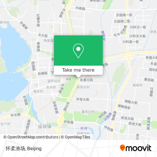 怀柔渔场 map