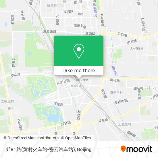 郊81路(黄村火车站-密云汽车站) map