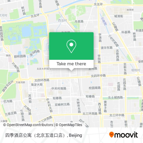 四季酒店公寓（北京五道口店） map