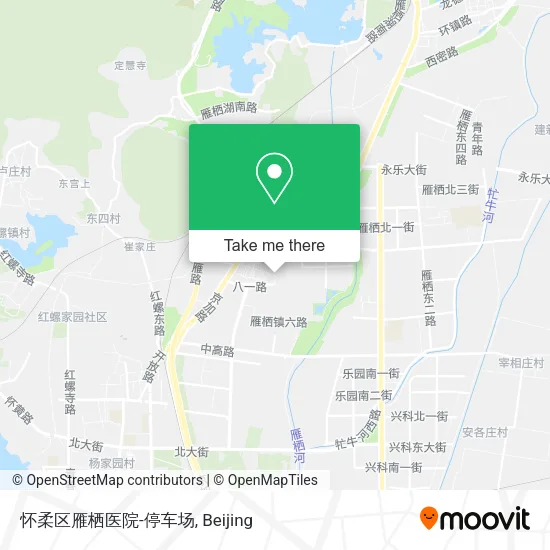 怀柔区雁栖医院-停车场 map