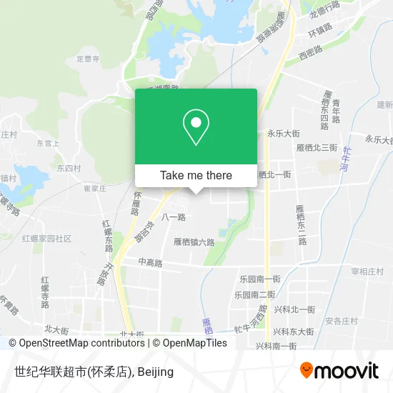 世纪华联超市(怀柔店) map