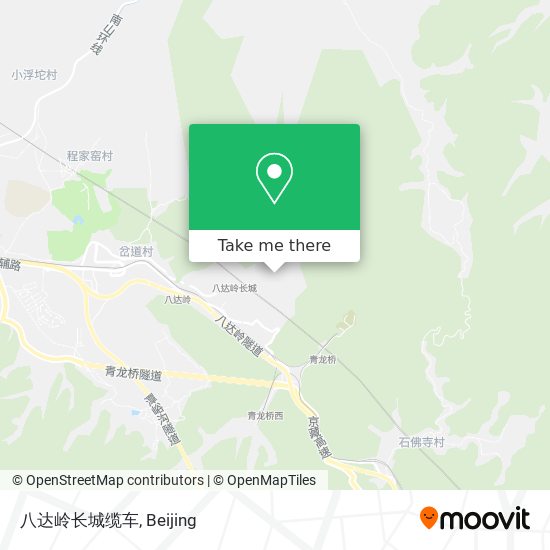 八达岭长城缆车 map