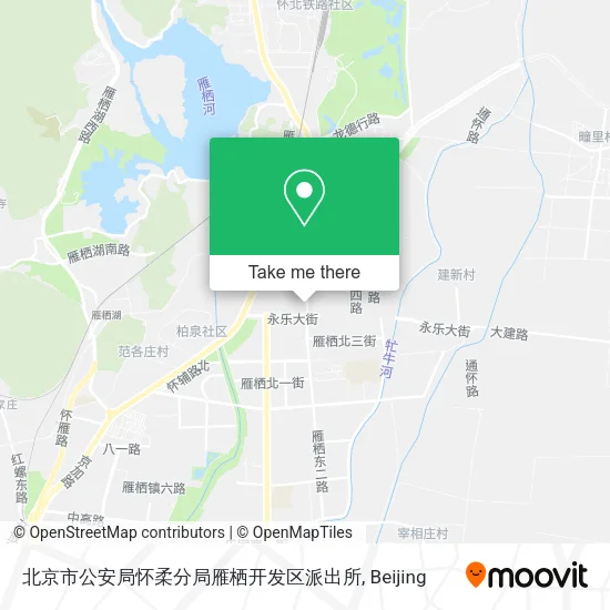 北京市公安局怀柔分局雁栖开发区派出所 map