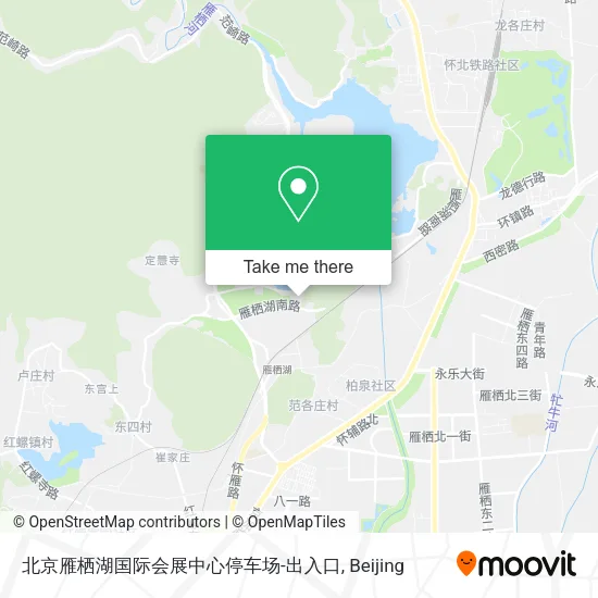 北京雁栖湖国际会展中心停车场-出入口 map