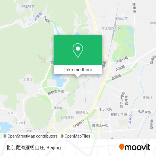 北京宽沟雁栖山庄 map