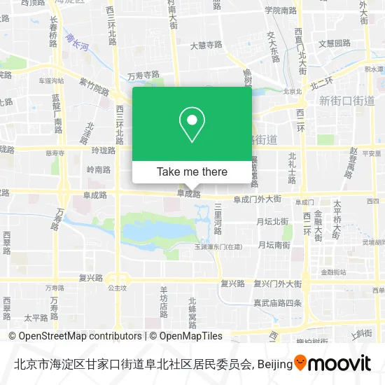北京市海淀区甘家口街道阜北社区居民委员会 map