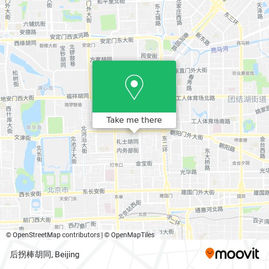 后拐棒胡同 map