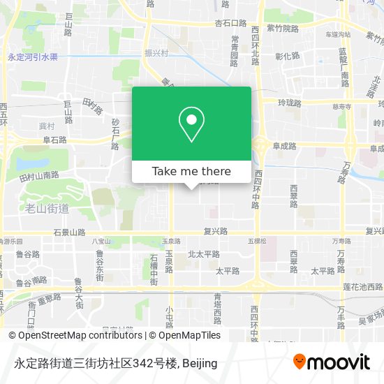永定路街道三街坊社区342号楼 map