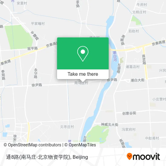 通8路(南马庄-北京物资学院) map