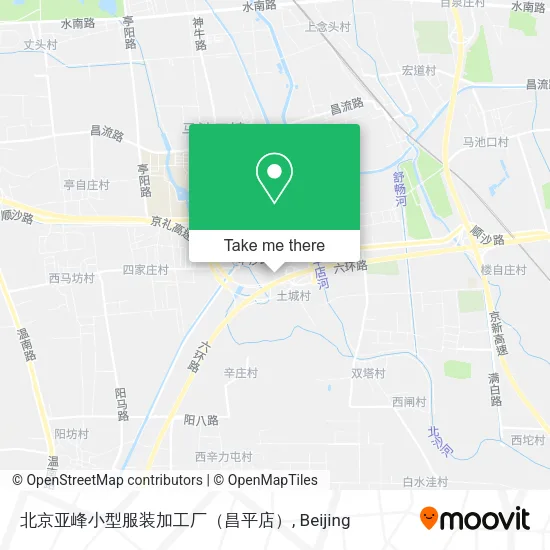 北京亚峰小型服装加工厂（昌平店） map