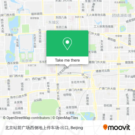 北京站前广场西侧地上停车场-出口 map