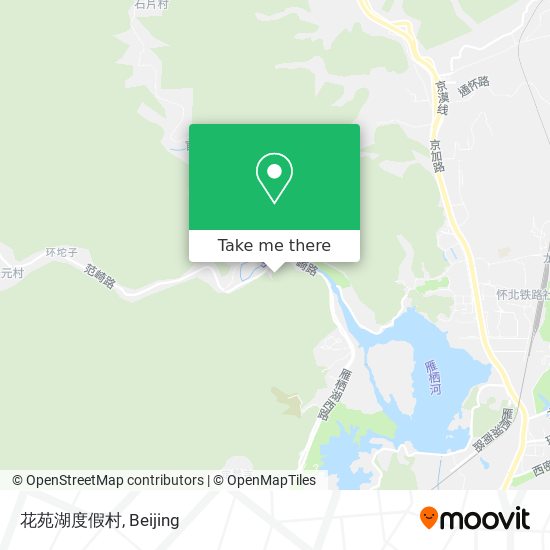 花苑湖度假村 map