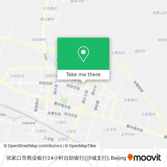 张家口市商业银行24小时自助银行(沙城支行) map