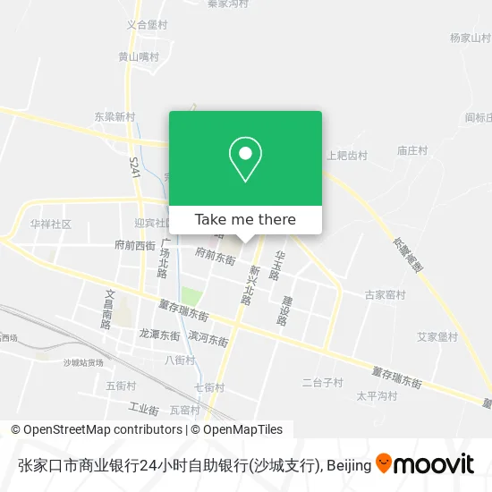 张家口市商业银行24小时自助银行(沙城支行) map