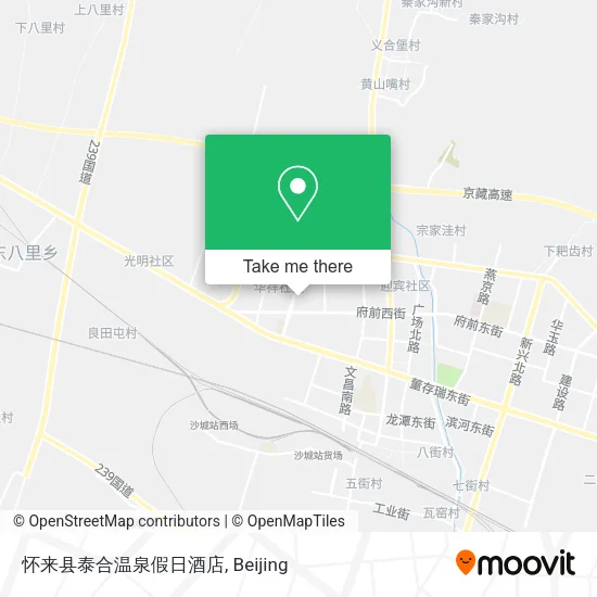 怀来县泰合温泉假日酒店 map
