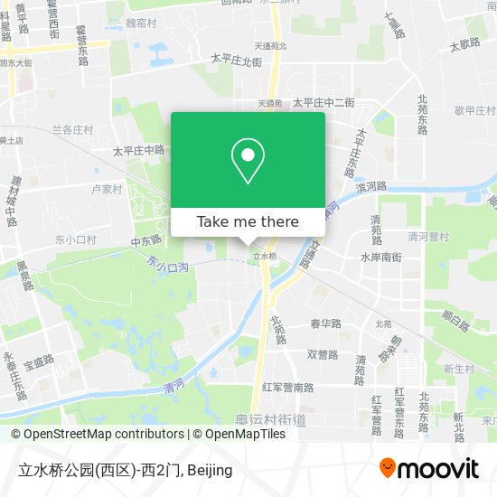 立水桥公园(西区)-西2门 map